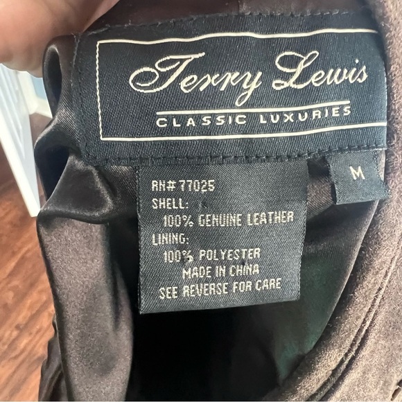 Terry Lewis Classic Luxuries Jacket Brown Leather Embellished - Picture 9 of 9